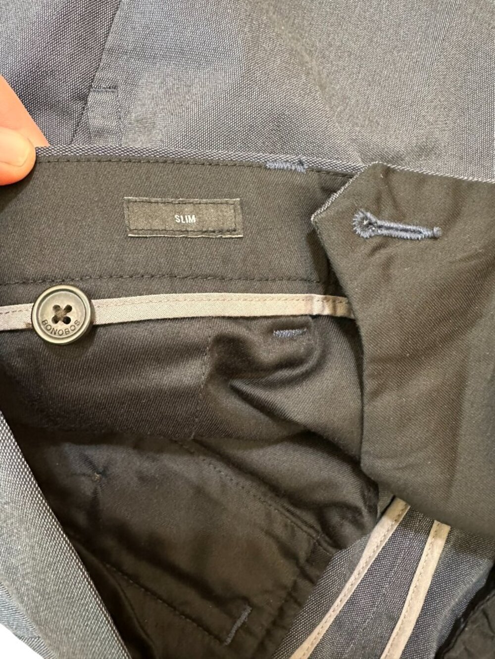 Bonobos Monday Pants Mens 31x32 Navy Straight Leg Stretch Tailored Dress Slacks - Picture 5 of 10